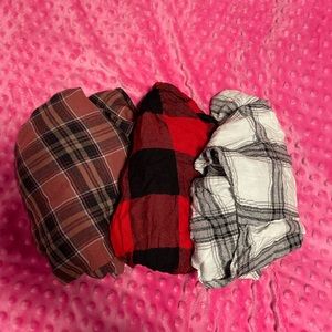 3 pack flannels.